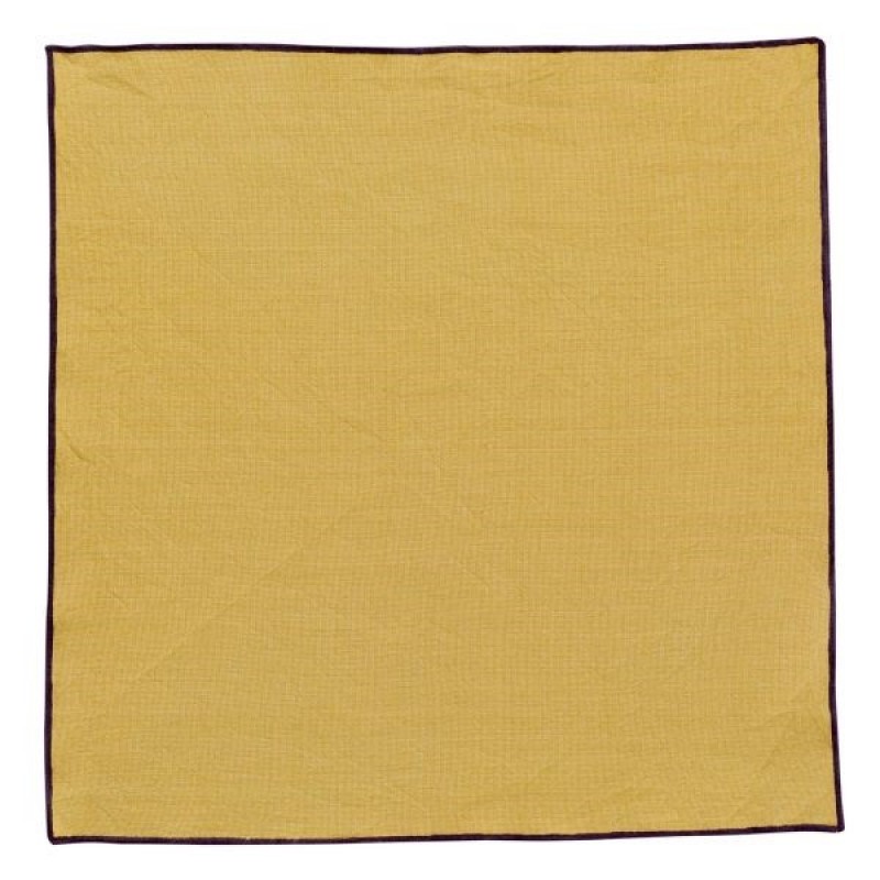 NAPKINS KES RECYCLE COTTON YELLOW SET OF 6